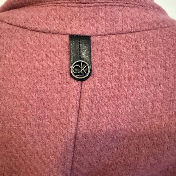 CALVIN KLEIN WOMEN'S WOOL BLEND COAT JACKET PINK - Picture 6 of 15